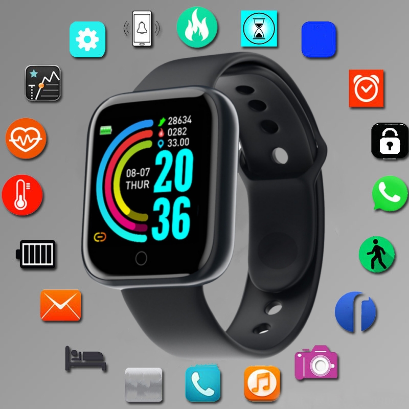 Fitness Tracker Band - 스마트 워치 남녀공용 스포츠 모드 음악