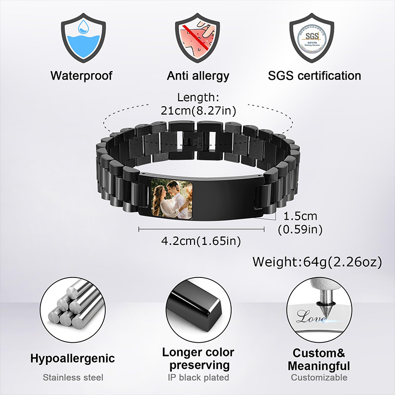 사용자 정의 그림 텍스트 팔찌 시계 밴드 스테인레스 스 - Fitness Tracker Band 리뷰 및 가격