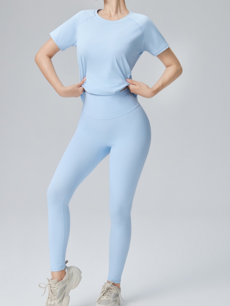 데일리 캐주얼 반소매 요가 팬츠 세트, 심플하고 편안한 - Yoga Daily Fitness 리뷰 및 가격