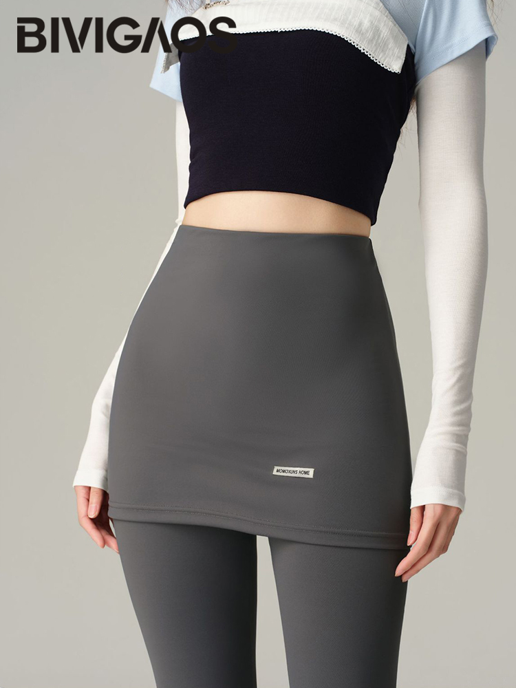 BIVIGAOS 뉴 라이트 산소 레깅스 스커트 가짜 투 - Yoga Fitness Oxygen 리뷰 및 가격